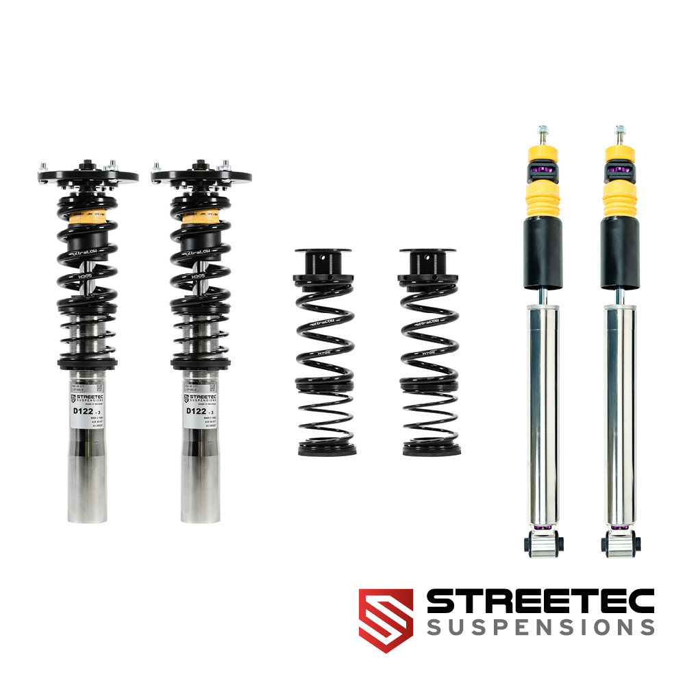 ultraLOW V3 inox - Coilovers with Top Mounts - VW Golf 5/6 - 55 mm - Rear up to 1000 kg