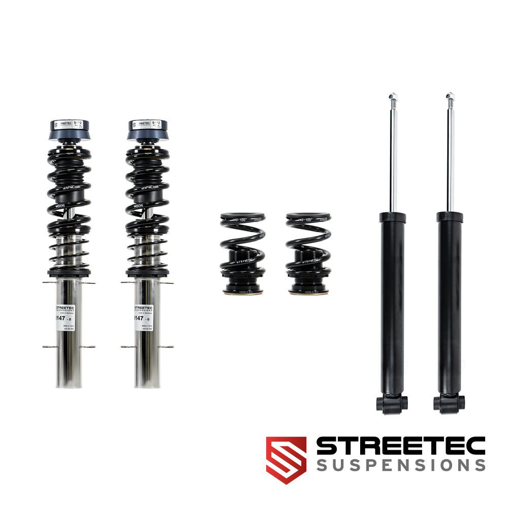 ultraLOW inox - Coilovers with Top Mounts - VW Golf 4 Platform - AWD